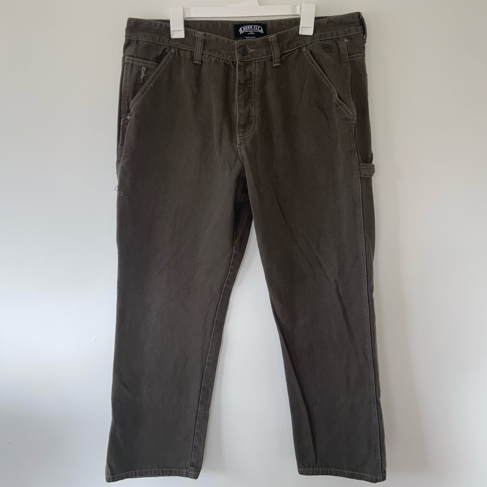 Born Fly Green Cargo Button Fly Pants Size 42